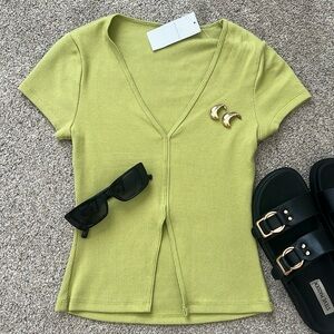 NEW Abercrombie & Fitch Green Top